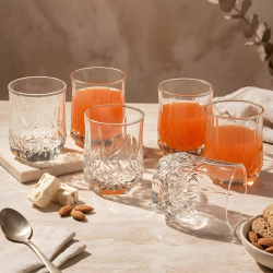 Glass Cup Set - 6 Pcs